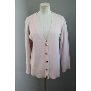 Favorite Daughter Pink Cotton Cashmere Cardigan Sweater Womens Medium Pink Knit